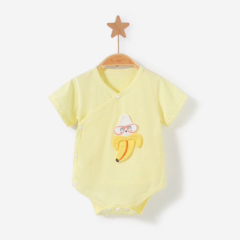 Bebé mono verano recién nacido de manga corta de algodón ropa delgada niño vaina triángulo mameluco Bebé Ropa de verano