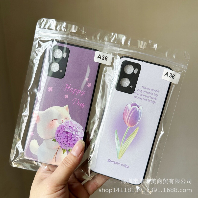 Suitable for Opporeno16 Mobile Phone Case Findx9Ultra Simple and Colorful Painted Soft A7Promax Cartoon K15Pro+