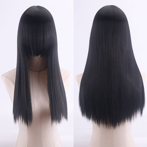 Lord Shengda cosplay anime wig high temperature silk rose mesh colorful 60CM thickened long straight hair foreign trade