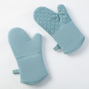 Amazon Silicone thermal insulation gloves microwave oven gloves thickened kitchen high temperature resistant gloves epoxy non-slip gloves