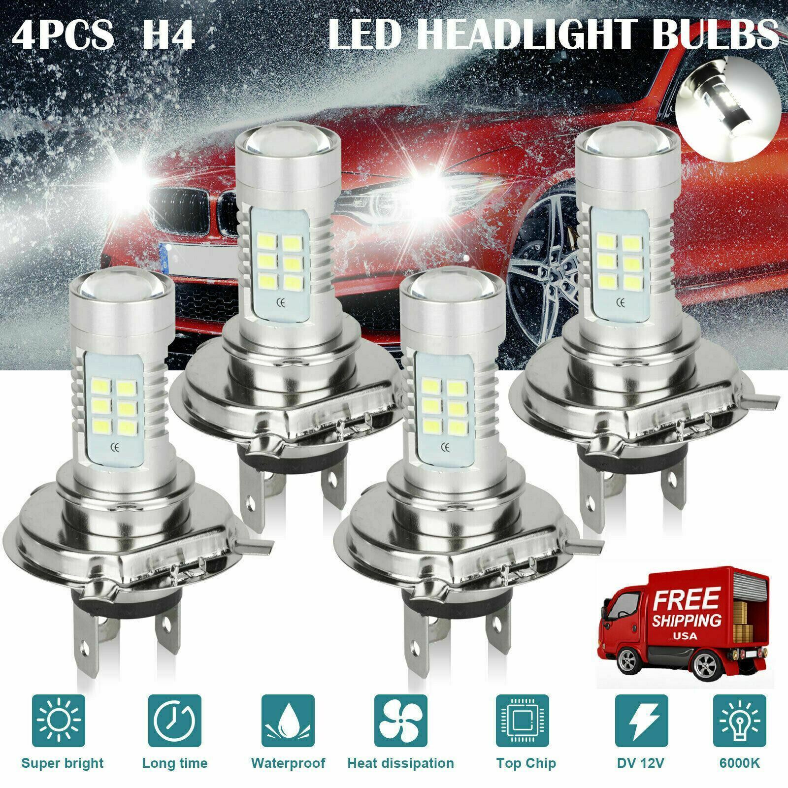 Lámpara de niebla de automóvil LED H4 / 9003 2835 21SMD reformado de alta potencia luz de niebla