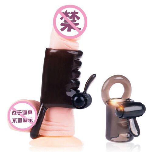 Couple's foreskin-blocking ring, crystal sheath, wolf braces, vibration locking sperm ring, enlargement and lengthening condom, penis condom, delay collar