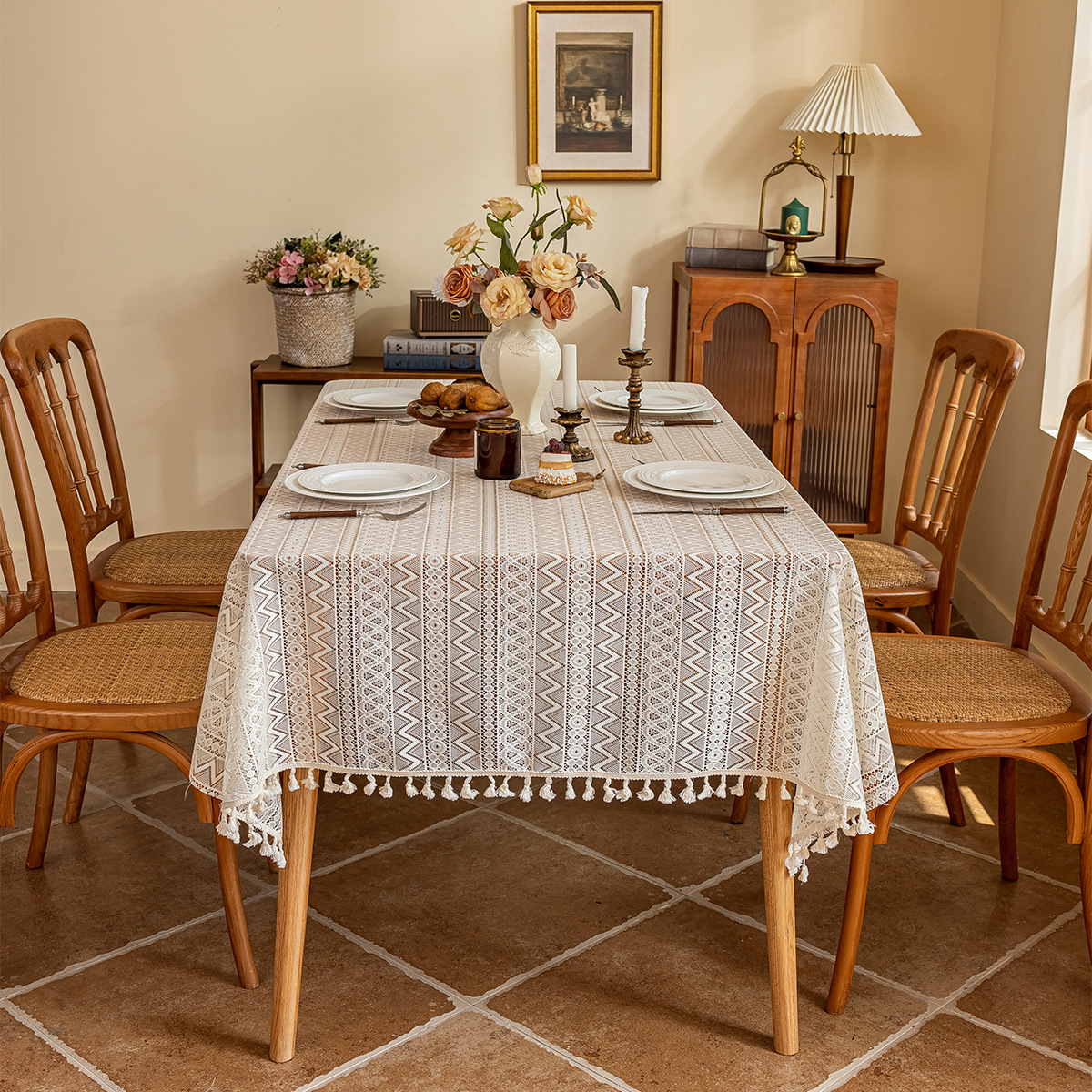 Transfronterizos inswind de urdimbre tela de mesa de encaje lujosa alta sensación rectangular tela de mesa de comedor estilo francés pastoral tela de mesa al aire libre