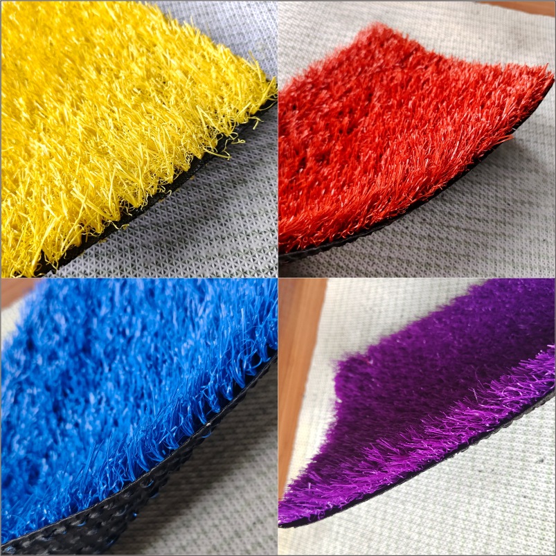 Fuente de la fábrica kindergarten rainbow runway color simulación césped artificial falso en stock alfombra plástico al por mayor
