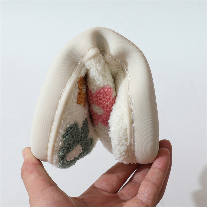 Neue Winter Schöne Frauen Hausschuhe Mädchen Mode Blumen Hause Rutschen Paare Weiche Möwen Flache Sandalen Männer Flip-Flops S041_voghion.com