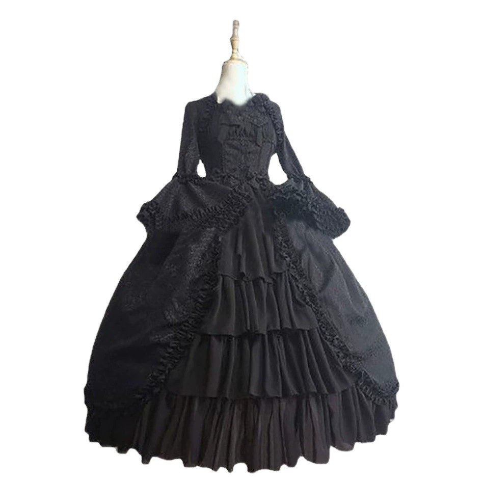 Европейские и американские средневековые ретро-готические придворные платья с воротником