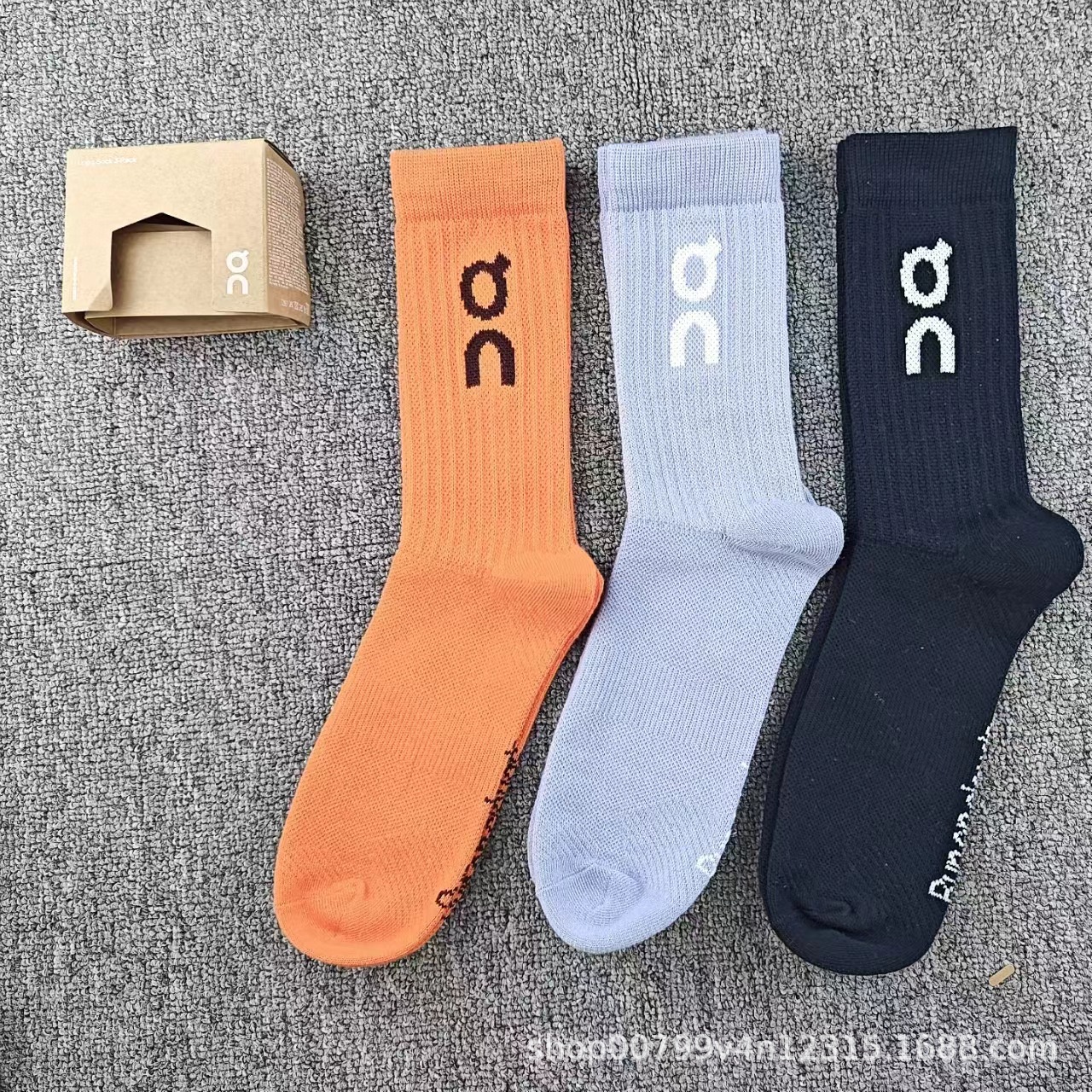 オンソックス 3足組 オンランニング カップルソックス ランニング 男女兼用 おしゃれソックス おしゃれ ミドルソックス スポーツ 吸汗性