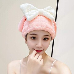 髪の帽子の女性は厚くてとても吸水性があります。