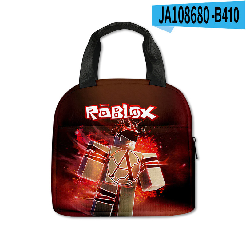 3D新品罗布乐思 ROBLOX 午餐包中小学生保温饭盒手提包|undefined