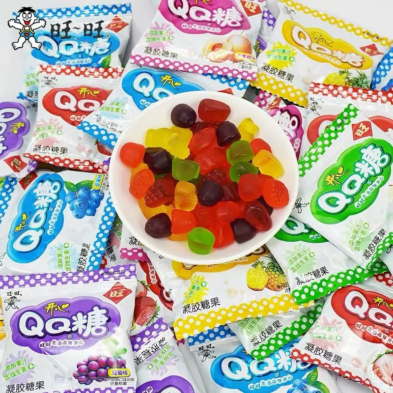 Пакет сладостей 旺旺 QQ Candy апельсиновый вкус клубничный вкус персиковый вкус личи вкус 6 кг за коробку