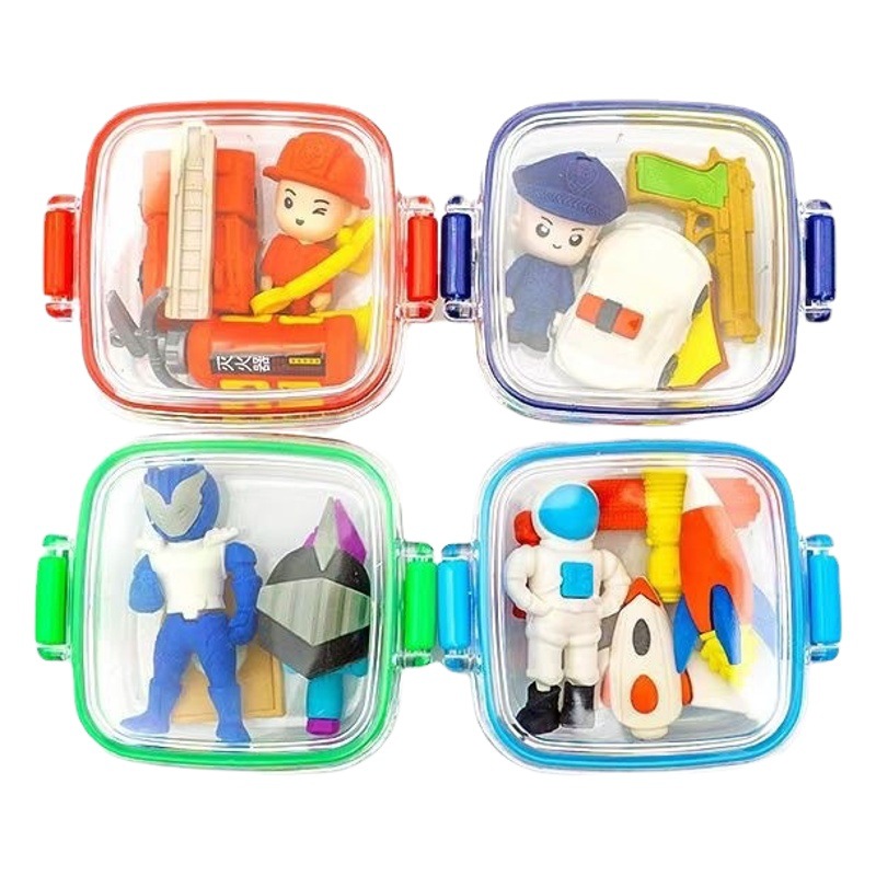 Goma de borrar 3D DIY infantil – forma de héroes, postres, juguetes educativos de fantasía