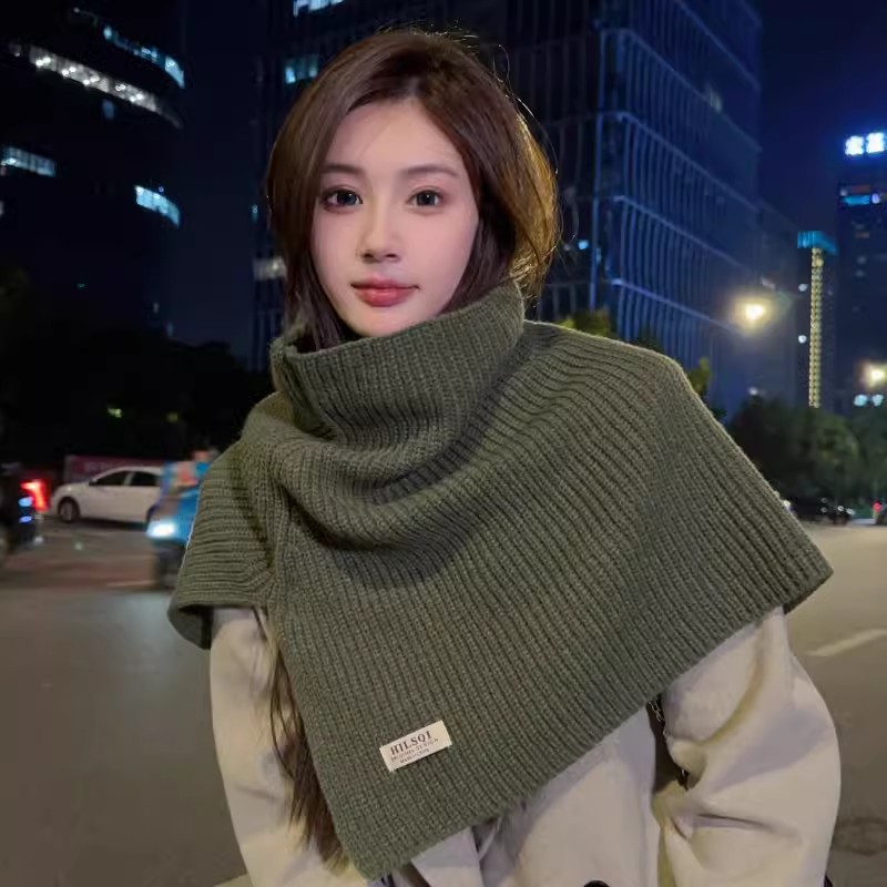 신상 투피스 니트 보온 숄 터틀넥 동대문 한국판 트임 털실 목도리 가을 겨울