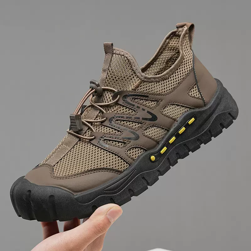 2026春夏新鞋子男款登山鞋批发舒适防滑耐磨网面单鞋休闲运动男鞋