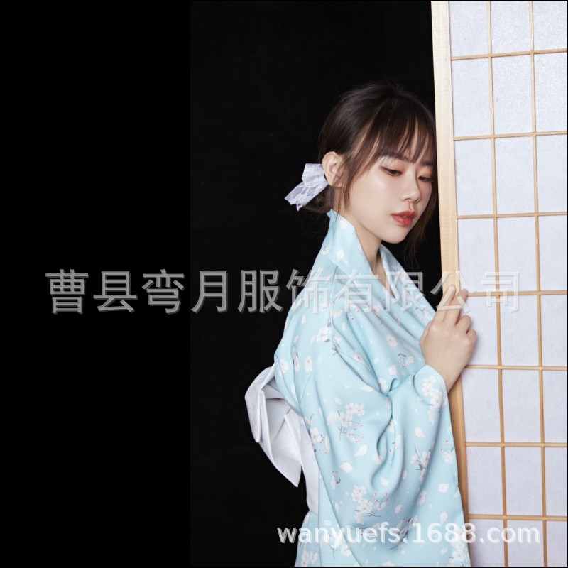 神明の少女の着物の女性の伝統は日本式の個人の写真を改良してワンピースの映画館のテーマの写真の服装を撮影します。