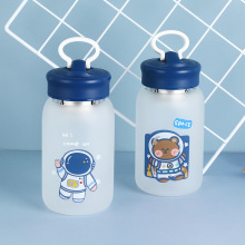 水瓶磨砂星空高硼硅玻璃杯带杯套杯袋礼品杯子批发茶饮耐高温