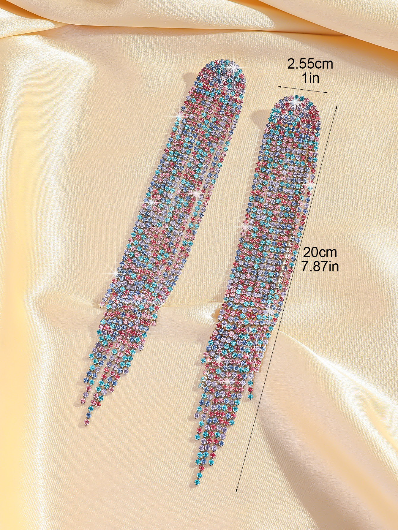 orecchini lunghi con nappe e strass in zircone super flash di alta qualità per le donne, orecchini alla moda dal temperamento_voghion.com