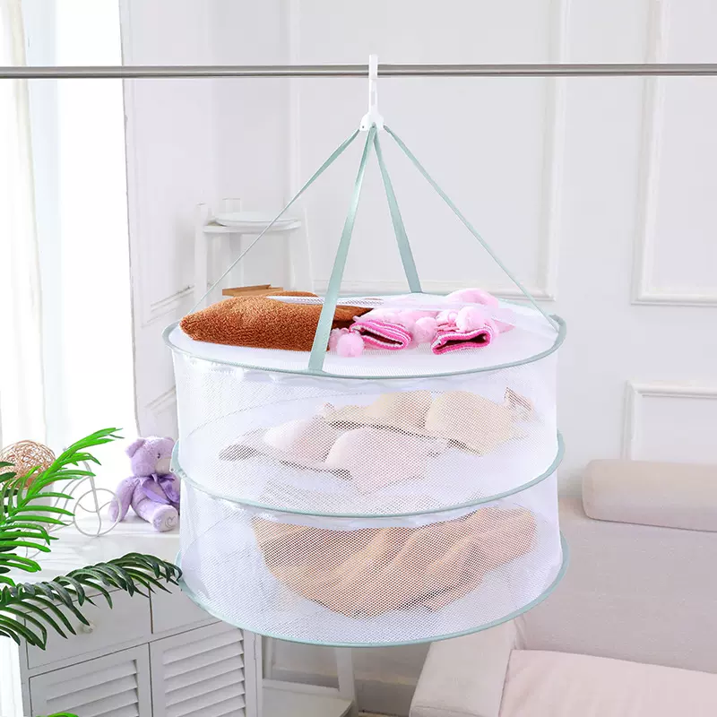 厂家批发晒衣篮全封闭晾晒网衣服平铺网兜晒袜子内衣晾晒篮