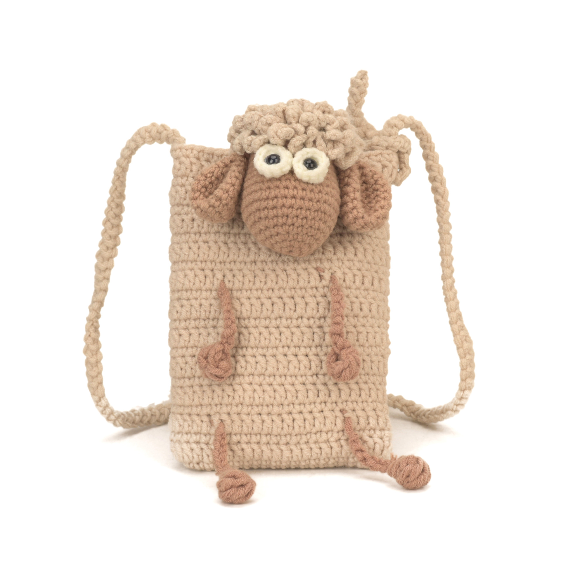Muñecas lindas de cordero, bolsas de hombro para niños y niñas, bolsas de gancho de lana hechas a mano, 2026 nuevas bolsas de cambio para niños