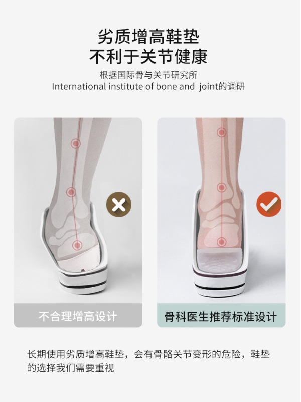 隐形增高鞋垫女高弹超软不累脚硅胶增高半垫透气舒适内增高鞋垫男|undefined
