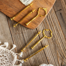 多层蛋糕架金属吊架三层皇冠水果盘提手电镀配件双层点心串盘支架