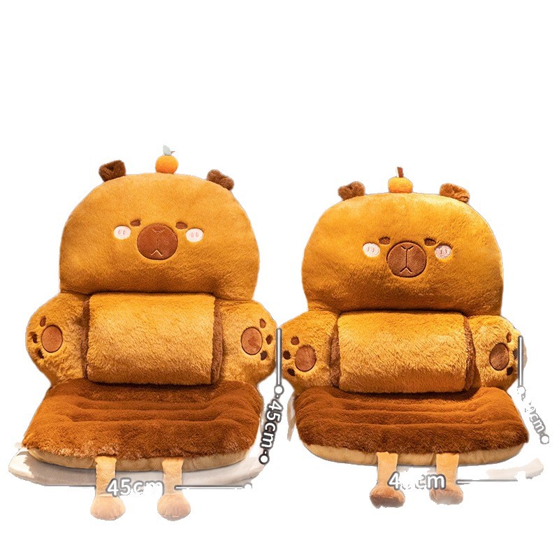 Cojín de Asiento con Respaldo Integrado de Peluche para Oficina y Dormitorio image 5