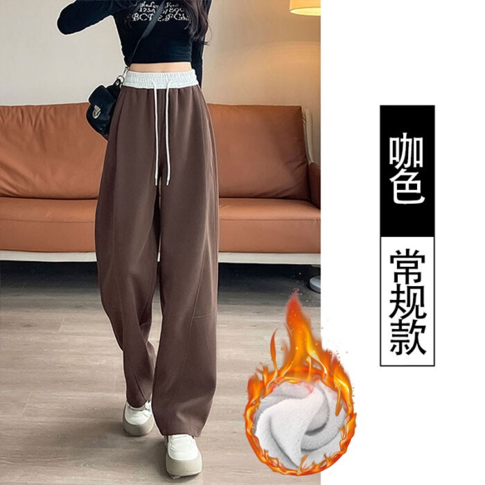 窄版香蕉裤女春秋弯刀阔腿裤子新款休闲直筒运动镰刀卫裤现货代发|undefined