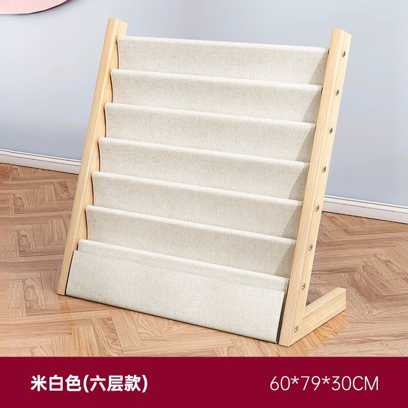 Estantería de madera maciza estante piso hogar sala de estar gabinete de almacenamiento simple pequeño armario estrecho gabinete niños estantería