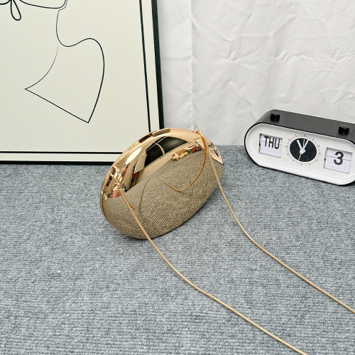 Small Minority Metal Shell Bag for Women 2024 New Fashion Chain Strap Shoulder Crossbody Bag Versatile Ins Mini Bag Accessory