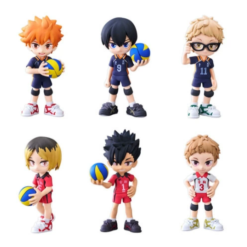 Фигура для волейбола мальчик Sleeping Q версия, коробка куклы, Egg Hinata Shoyo Kageyama Tobio, настольный декор, gachapon