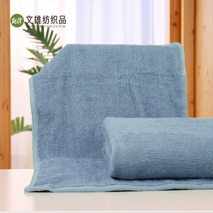 Hotel and B&B Plain Woven Satin Edge Towel Bath Towel High Quality Pure Cotton Thickened Towel Soft Absorbent Household Face Towel Factory