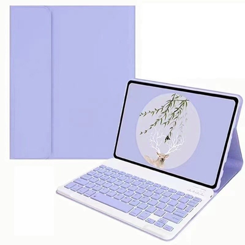Suitable for iPad Keyboard Single Leather Case 10.2/10.5 Bluetooth Keyboard Case with Pen Slot Pro 11inch Tablet Protective Case