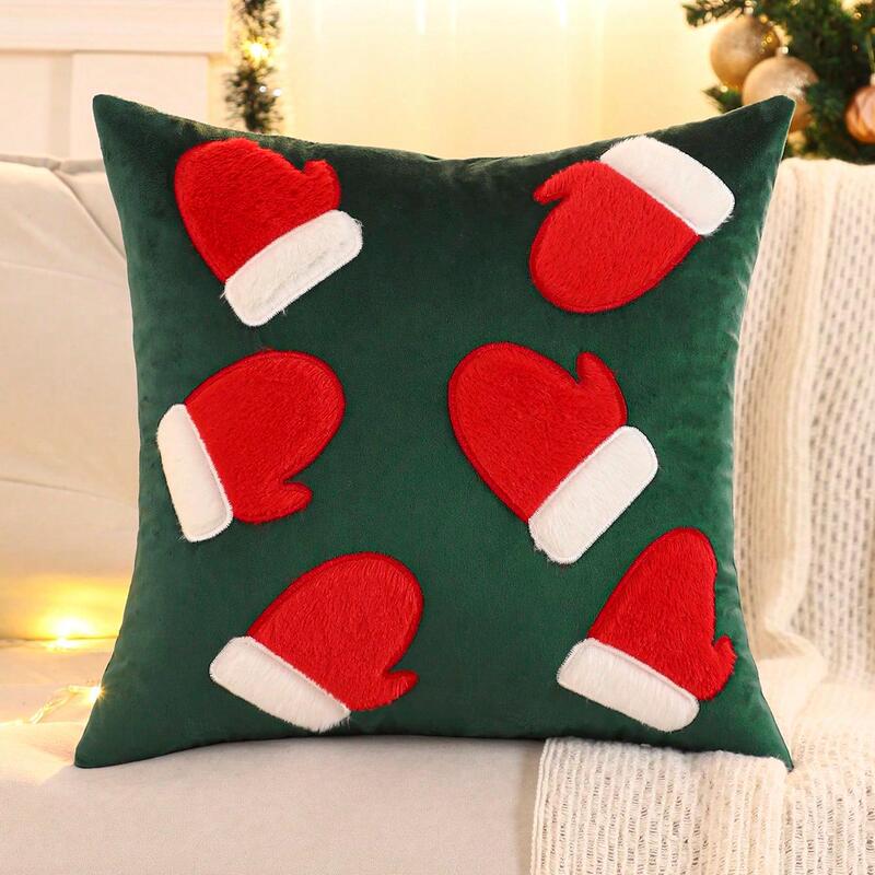 クリスマス枕カバー、ベルベット刺繍、クリスマス帽子、手袋、外国貿易、クロスボーダー工場、ドロップシッピング|undefined