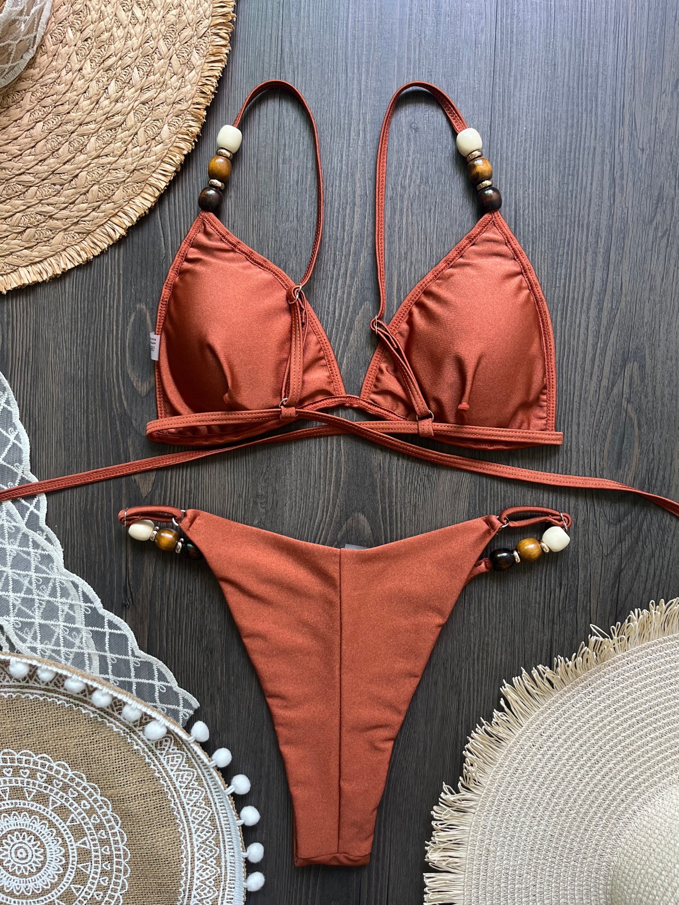 Women's Bikini Set Solid Colour Two Piece Swimsuit For Women_voghion.com