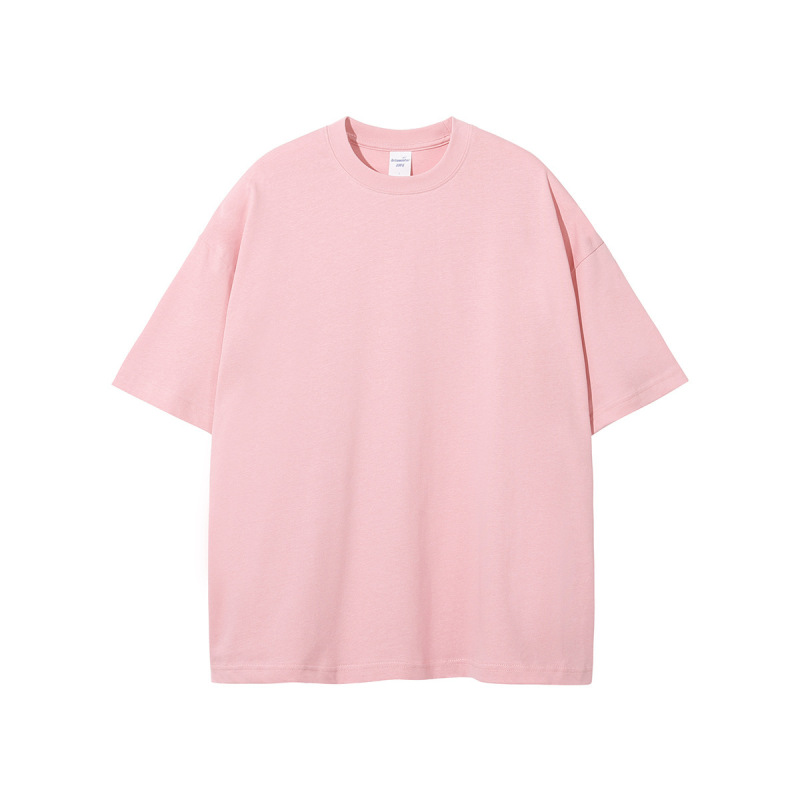 2025 夏の新作トレンディなブランド 230 グラム二重糸純綿半袖無地メンズ Tシャツ Bajia 同色大きいサイズ紳士服|undefined
