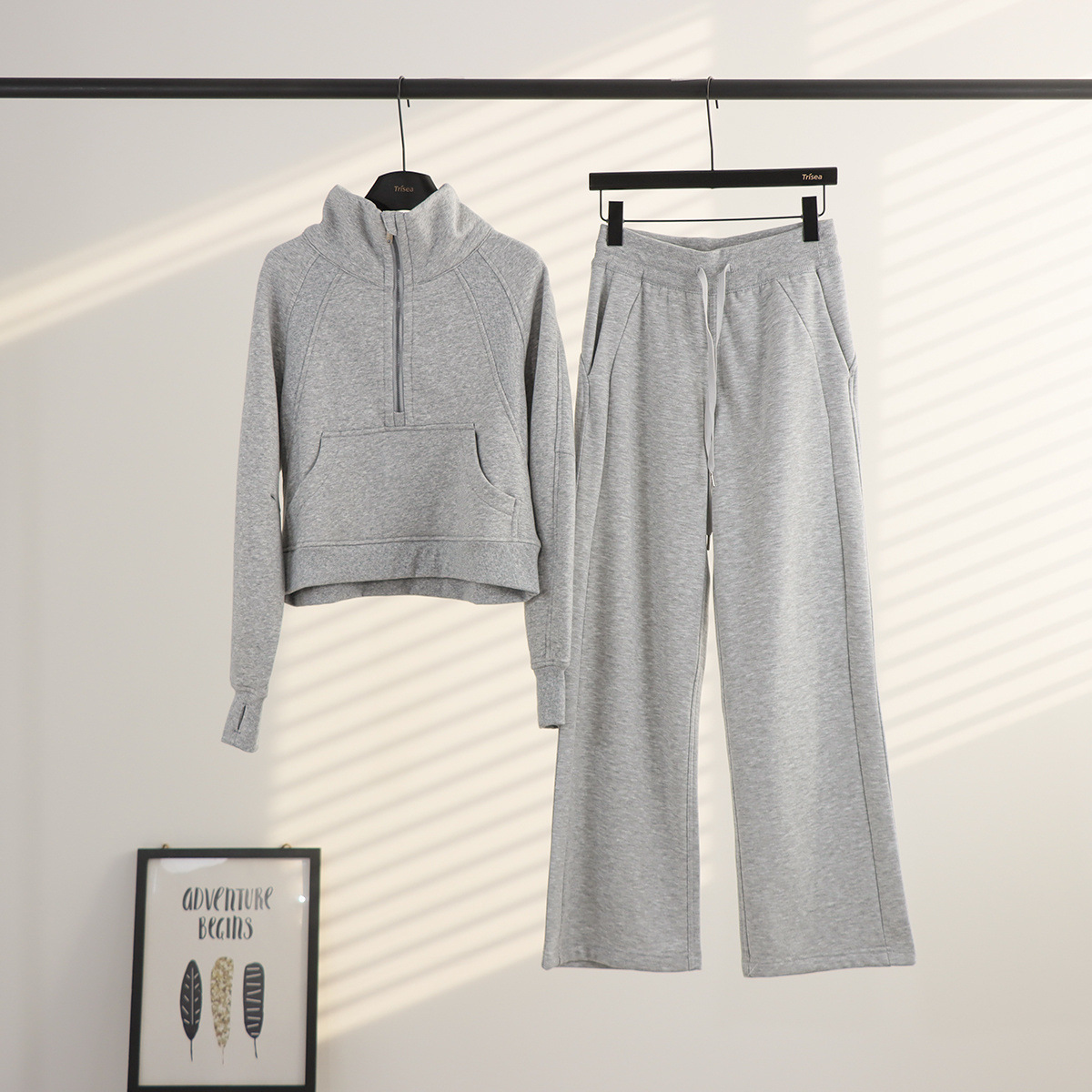 Lulu cuello suelto suéter de pantalones de vestir, cardigan de mujer, chaqueta de abrigo con camisa