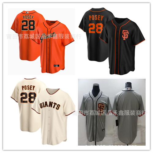 San Francisco San Francisco Giants Jersey No.28 Posey Men's Embroidered Baseball Suit