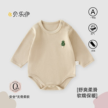 宝宝德绒包屁衣秋冬新生婴儿衣服长袖保暖爬服安阳童装三角哈衣