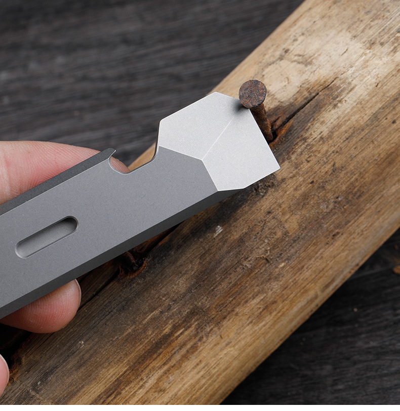 EDC Titan Legierung Brecheisen Tragbare Flasche Opener Sicherheit Gürtel Cutter Outdoor Camping Ausrüstung Multifunktions Werkzeuge – Detail 13