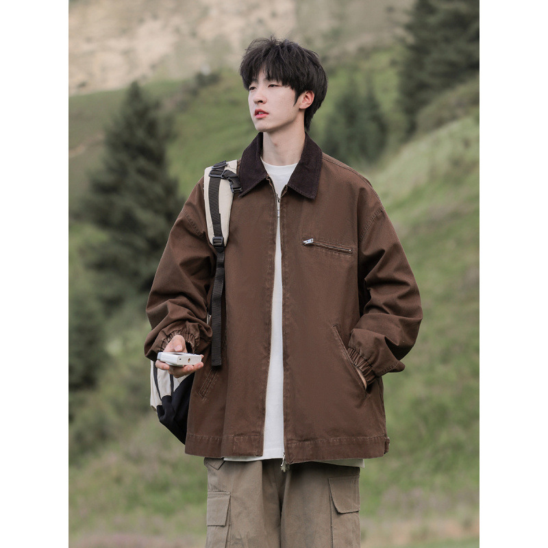 Jack's Retro Washed Work Jacket Men's Trendy Loose Carhartt Top American Pilot Jacket Women