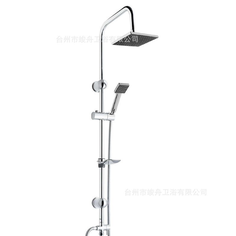 Ducha de cobre transfronterizo conjunto de ducha de válvula de mezcla negra bañera de grifo de ducha simple booster top