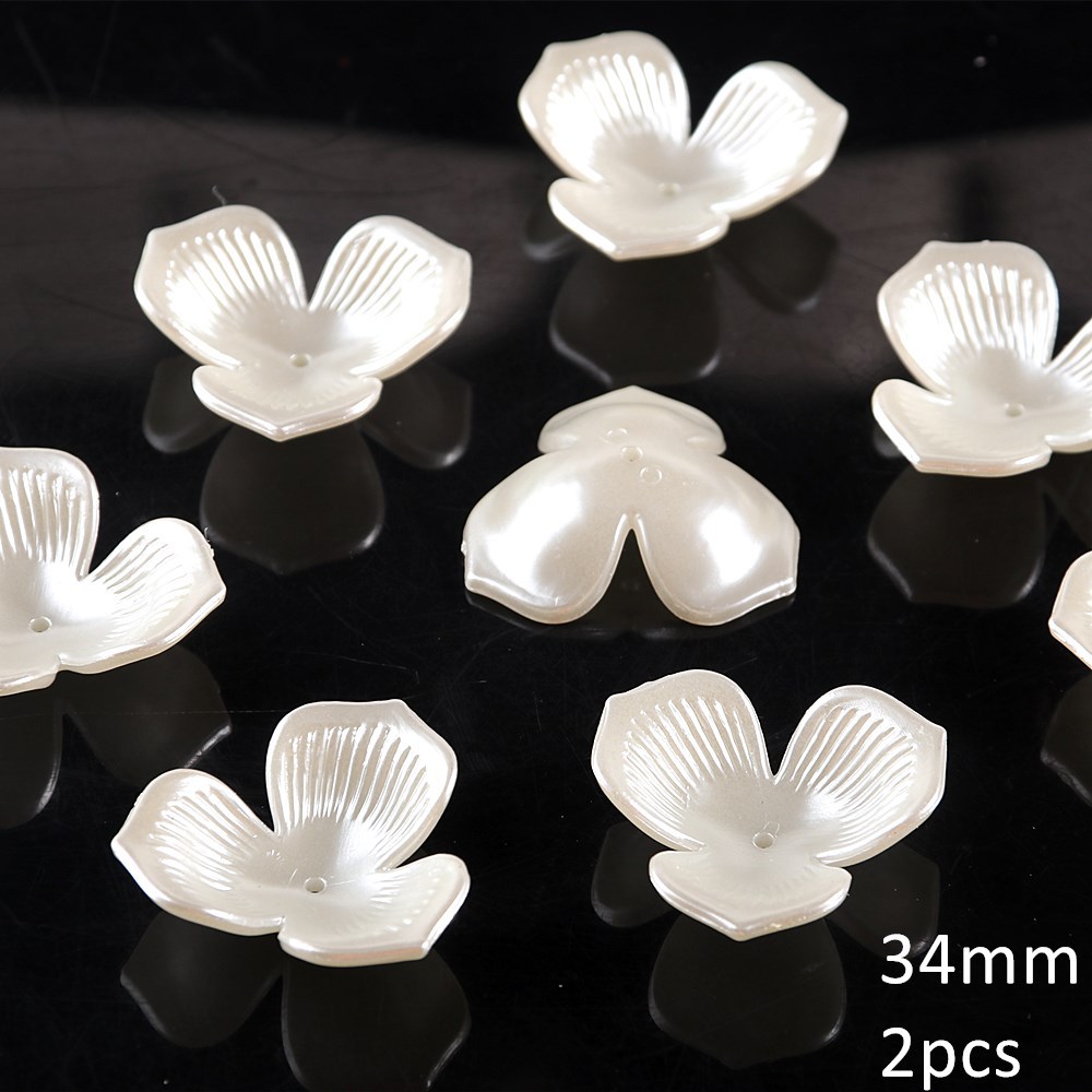 46#34mm Striped Clover About 2 pcs