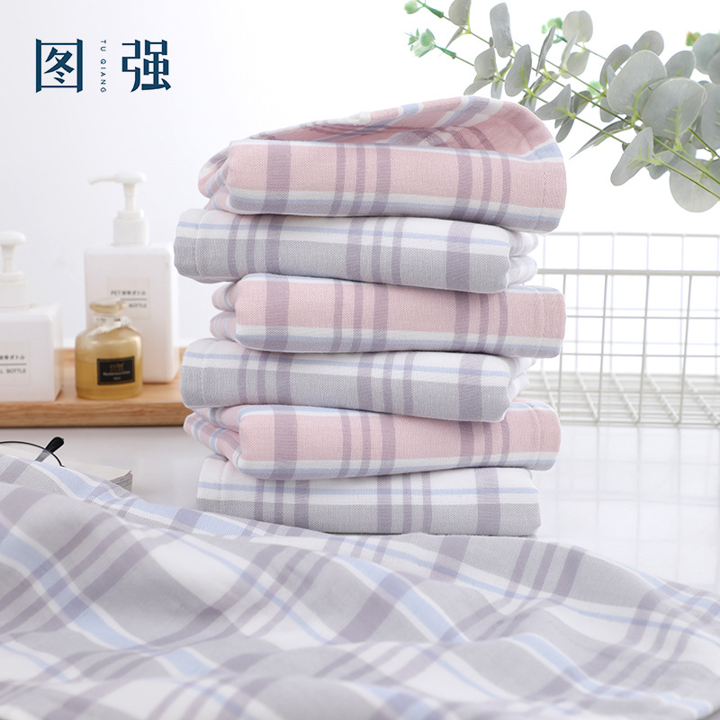 Tuqiang towel Gauze Square Jacquard weave Face Towel Home Furnishing Wash one's face Washcloth pure cotton Untwisted towel wholesale