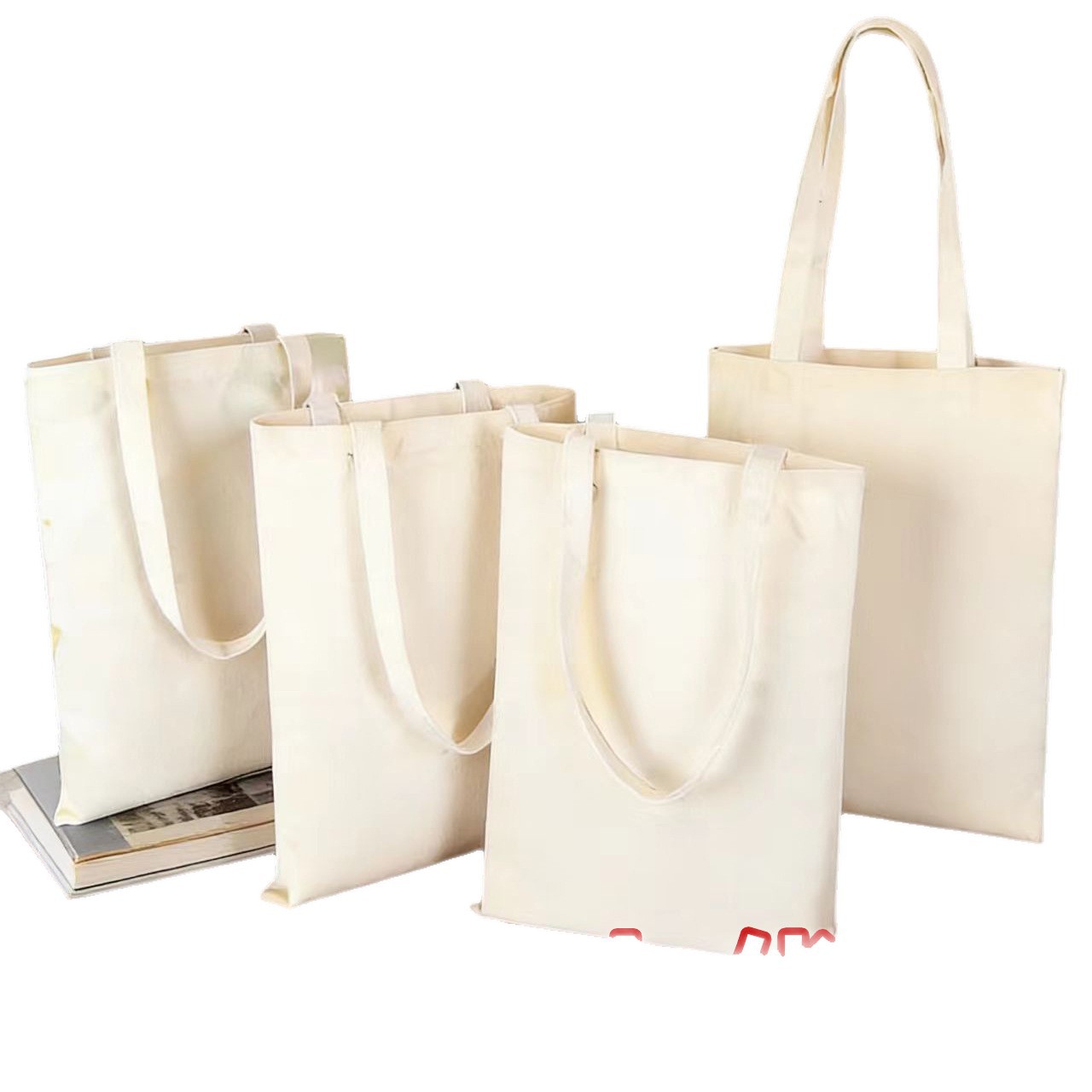 Bolsas de lona en blanco personalizadas logotipo corporativo publicidad bolsas de algodón personalizadas diy bolsas de lona personalizadas