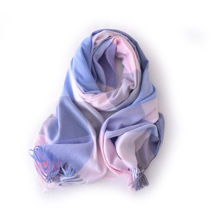 Buñuelo a cuadros para mujeres de otoño y invierno explosión de cachemira caliente buñuelo de oficina con buñuelo de alta calidad para mujeres de invierno