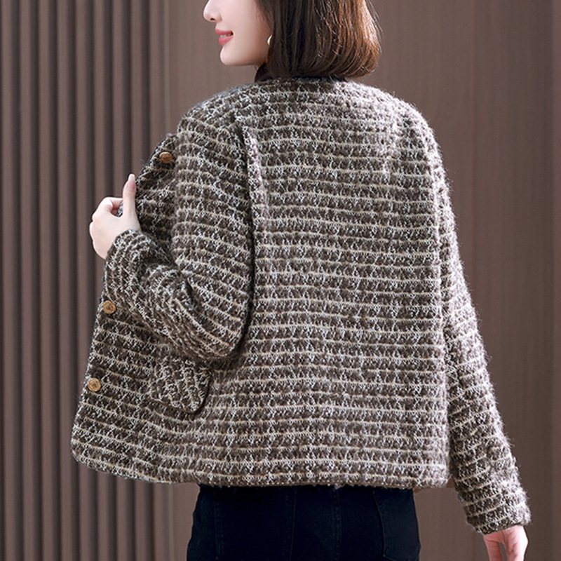 Elegant Chanel Style Wool Short Coat Women's 2025 New Autumn Western Style High-end Middle-aged Little Jacket Cardigan