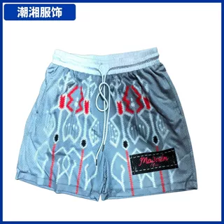 沙滩短裤男夏季宽松透气运动裤松紧腰休闲五分裤可来图来样定制