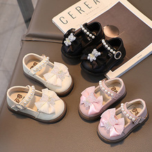 一件代发宝宝方口单鞋2023秋季女童小熊0-2岁儿女宝宝公主学步鞋1