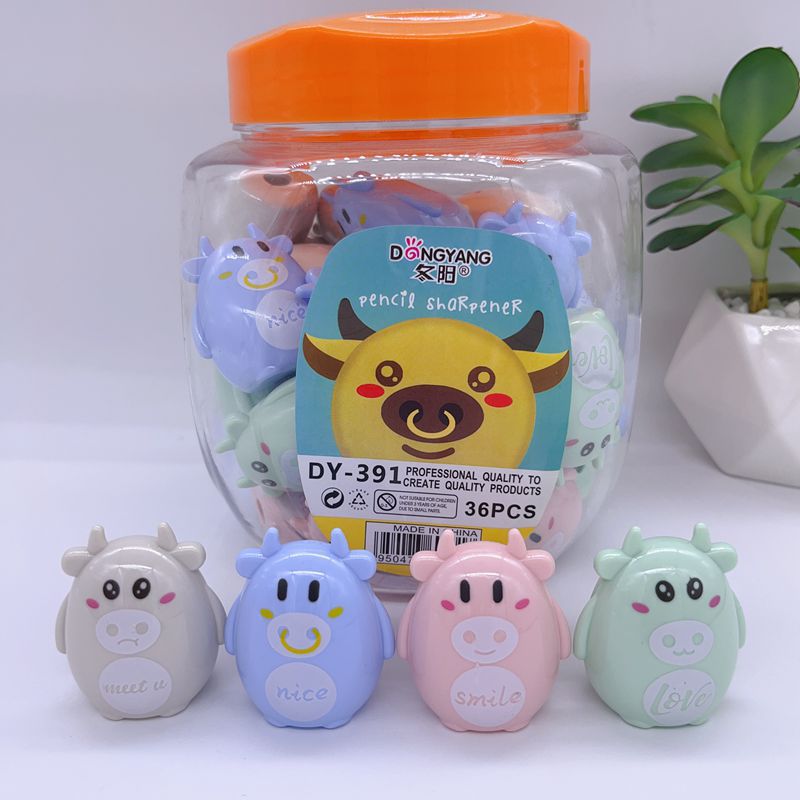 Sacapuntas de animal lindo, mini, de un agujero, para estudiantes, portátil, al por mayor
