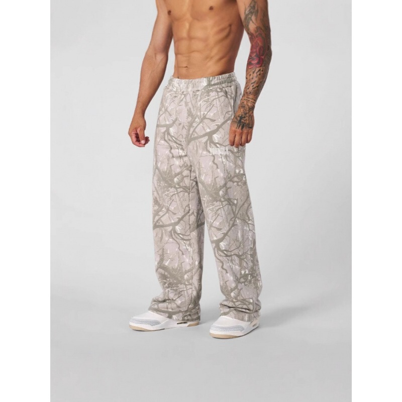 Cross-border bestseller: American-style men's trendy casual straight-leg camouflage digital print loose-fit sports pants