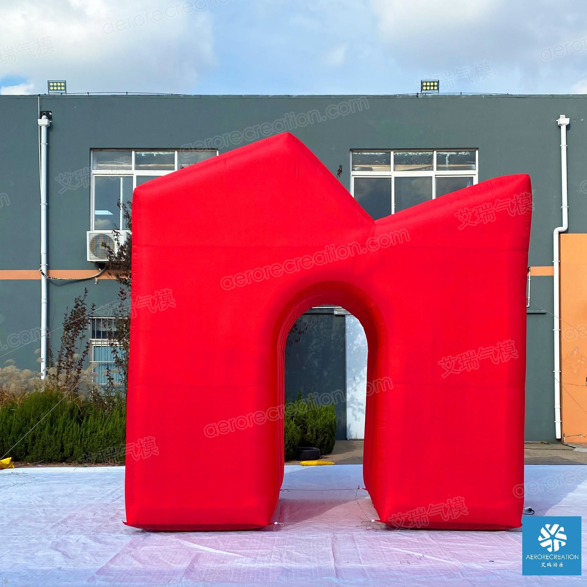 【厂家直销  批量发货】总高3.94总宽3.92m 墙体通道气模造型拱门